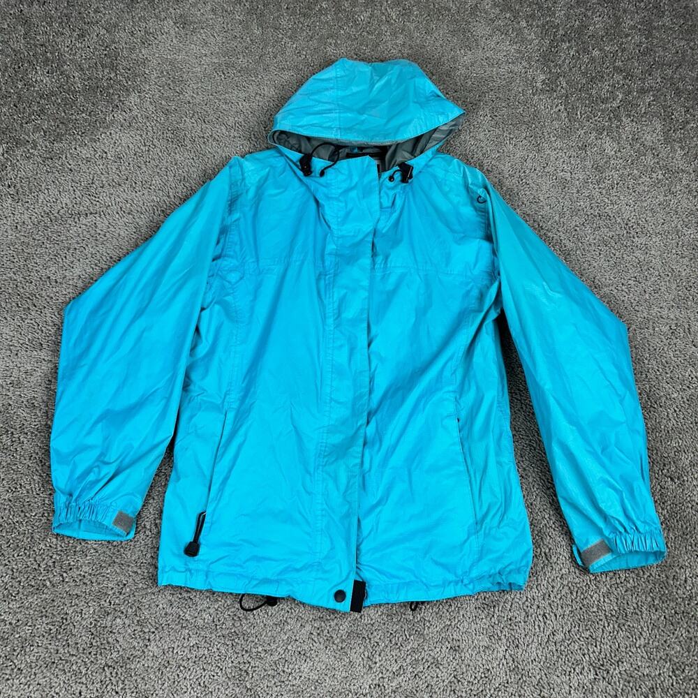 Against The Elements Jacket Womens Small Blue Waterproof Breathable Rain Coat